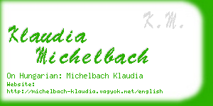 klaudia michelbach business card